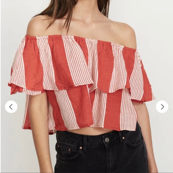 Like New Ruffle Stripe Top - Picture 6 of 8